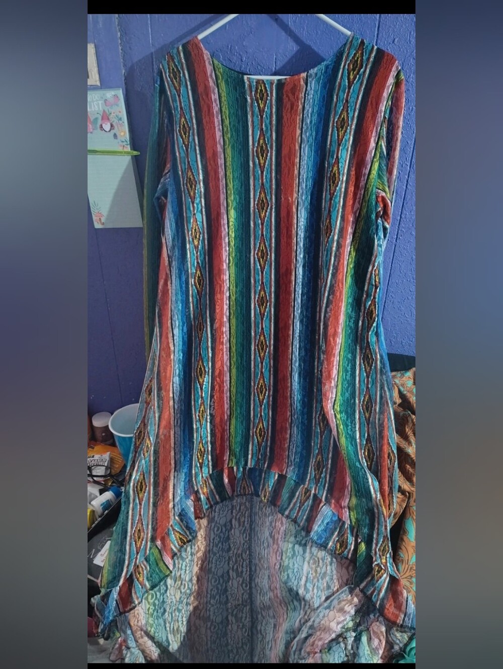 Boho Striped Multicolor Women’s Tunic Top